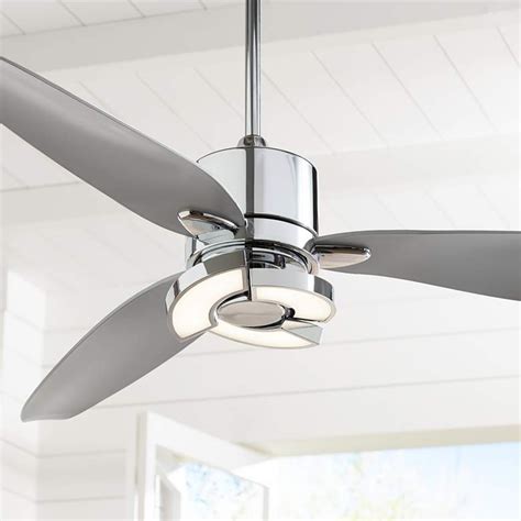 56" Vengeance LED Chrome Ceiling Fan - #7D209 | Lamps Plus | Ceiling ...