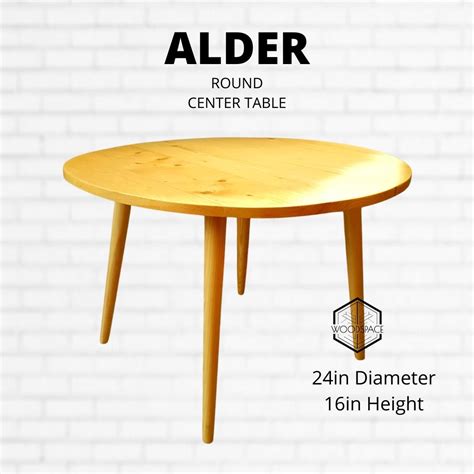 Alder Round Center Table – Wood Space Studio