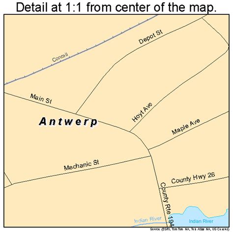 Antwerp New York Street Map 3602286