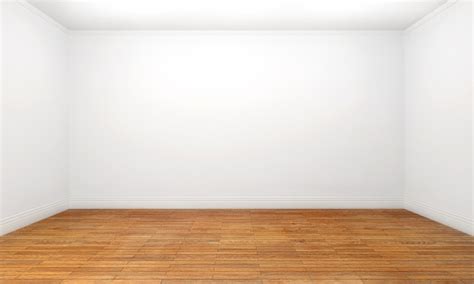 Empty Apartment Room Front View White Walls Hardwood Floor Stock Photo ...