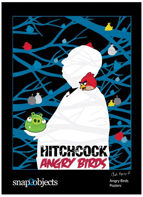 Hitchcock + Angry Birds Posters