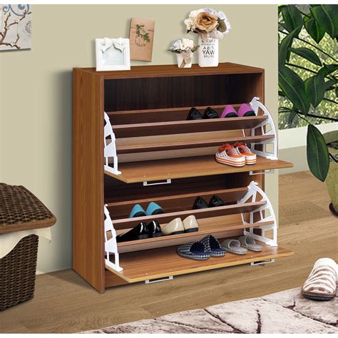 4D Concepts Double 24-Pair Shoe Storage Cabinet & Reviews | Wayfair