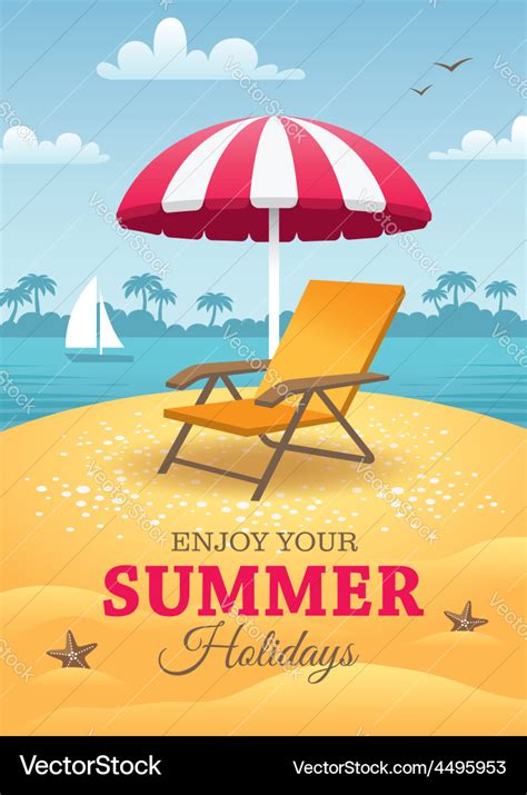 Summer holidays poster Royalty Free Vector Image