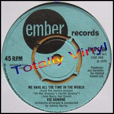 Totally Vinyl Records || Damone, Vic - We have all the time in the world (from the film-On her ...