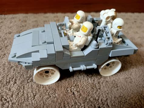 Made a moon rover for my varied selection of space Minifigures. : r/lego