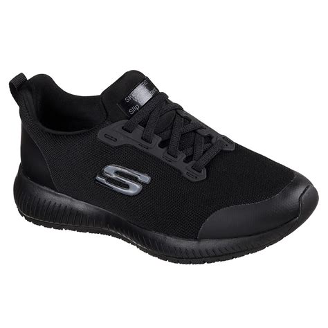 Skechers Squad Slip Resistant Lace Up Safety Trainer - 77222EC