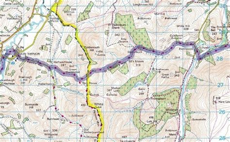 St Cuthberts Way Route Map - Digital Download – ukmaps.co.uk