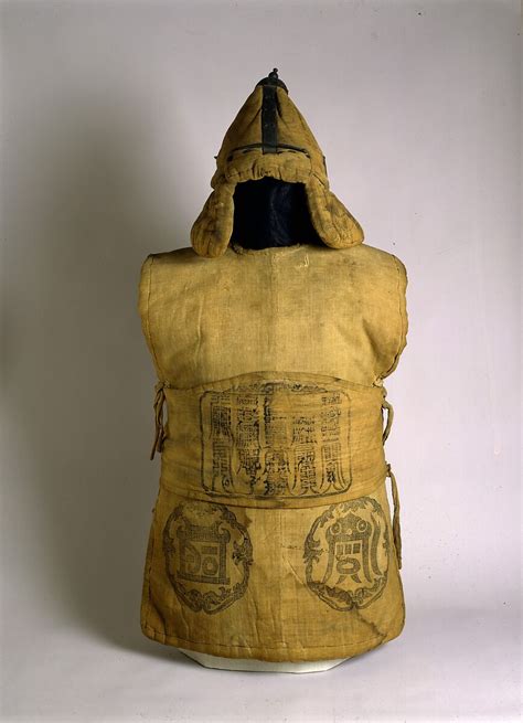 Fabric Armor and Helmet with Buddhist and Taoist symbols | Korean | The Met