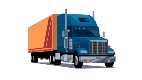 Cartoon Semi Truck Illustration 2544264 Vector Art at Vecteezy