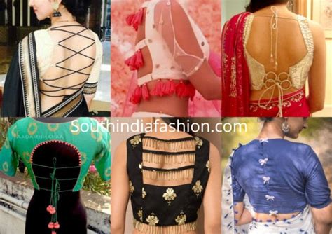 10 Unique Saree Blouse Back Neck Designs | Blouse Designs Back Side