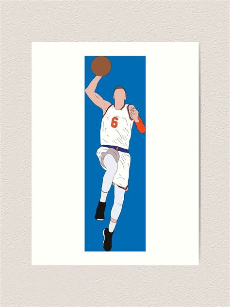 "Kristaps Porzingis Dunk" Art Print by RatTrapTees | Redbubble