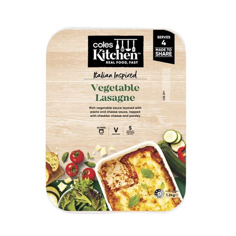 Calories in Coles Nature's Kitchen Vegetable Lasagne calcount