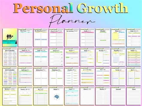 Personal Growth Journal Life Planner Printable Mental Health - Etsy UK