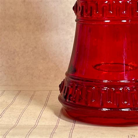 Vintage Red Clear Glass Bud Vase - Etsy