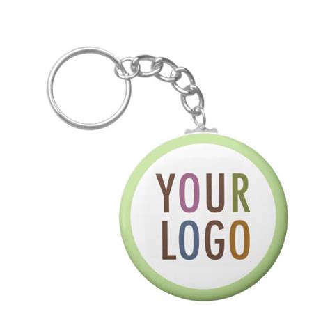 Round Promotional Keychain Company Logo No Minimum | Zazzle.com | Company logo, Custom keychain ...