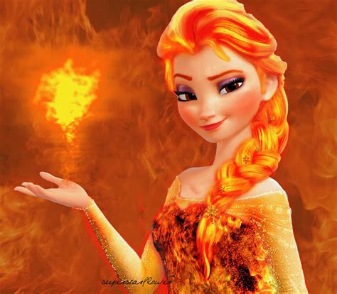 Fire Queen Elsa by superstarflower on DeviantArt