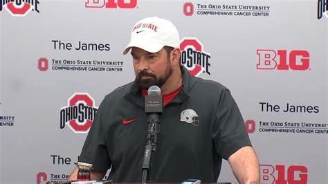 Ryan Day holds press conference after Ohio State's first day of spring ...