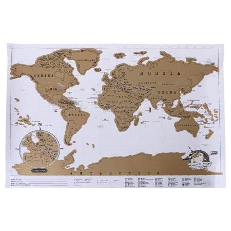 Scratch Off World Map Travel Poster - Digital Zakka