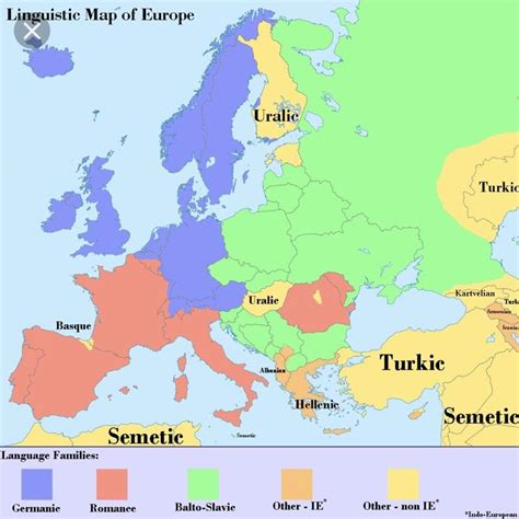 Language families of Europe : r/MapPorn