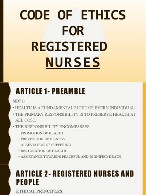 CODE-OF-ETHICS.pptx | Nursing | Profession