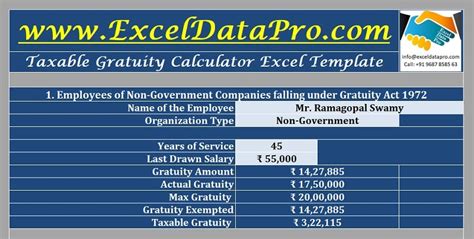 Download Taxable Gratuity Calculator Excel Template - ExcelDataPro