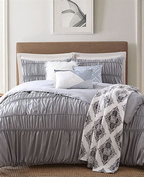 Jennifer Adams Home Lending 7-Pc. Full/Queen Comforter Set Bedding Adams Homes, Grey Comforter ...