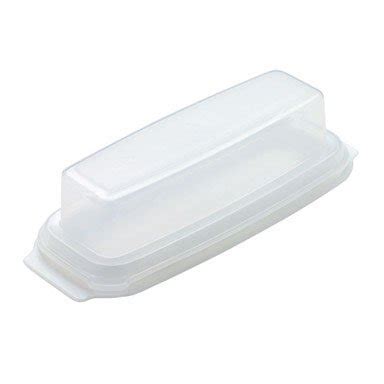 Plastic Food Containers: Rubbermaid #3930-RD-CLR White Plastic Butter Dish