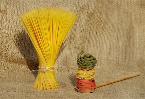 Free Images : flower, food, produce, colorful, yellow, pasta, noodles, straw, raw, carbohydrates ...