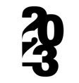 Number 2023 for year in black spray paint urban Vector Image