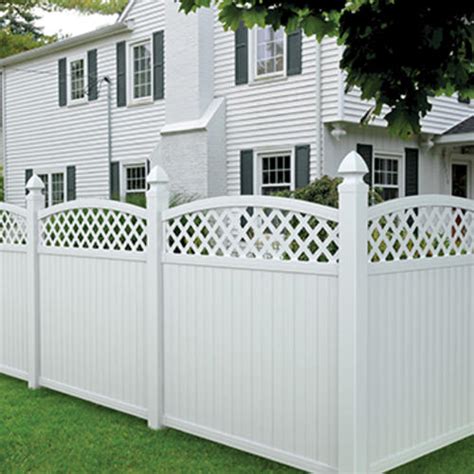 6'x6' White Vinyl PicketLock Arched Lattice Top Fence Panel Kit at Menards®