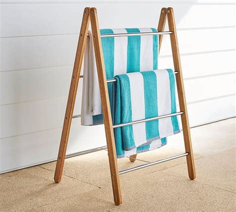 Image result for outdoor towel rack | Beach towel storage, Outdoor towel rack, Towel rack pool