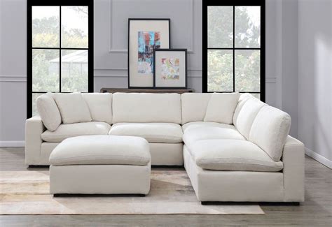 Cloud 9 Modular Sectional Set (Cotton) | Living room sectional, Sectional sofa, Cloud couch ...