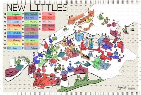 Ethnic Enclaves in New York City: the "New Littles." [1200 × 814] : MapPorn