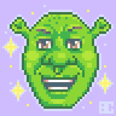 Shrek pixel art | Pixel art, Instagram photo, Art