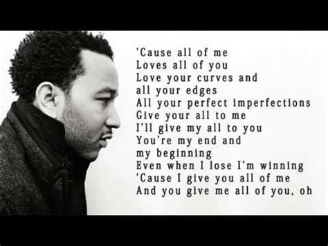 John Legend - All of Me ( LYRICS - KARAOKE - INSTRUMENTAL ) | Me too ...