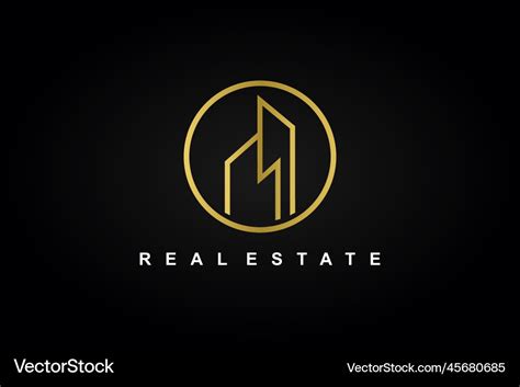 Minimalist architecture logo template with Vector Image