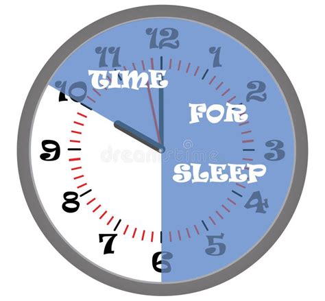 Time To Sleep. White Vector Clock With Motivational Slogan. Analog ...