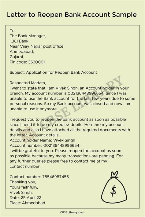 Letter for Reopen Bank Account | How to write a Letter to Reopen a Bank ...