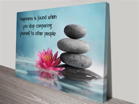 Happiness Inspirational Quotes Canvas Print