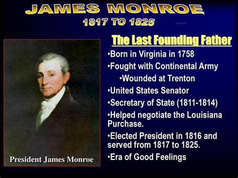 President James Monroe - ppt download