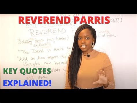 Reverend Parris Character Quotes & Word-Level Analysis! | The Crucible ...