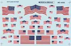 Micro Scale HO US Flags 50 stars 1960+, LIST PRICE $5.25, sku 460-4202 – Toy Train Heaven