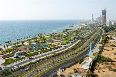 Jeddah Corniche Aerial View 2018 Stock Photo - Download Image Now ...