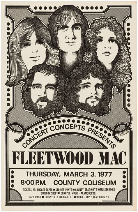 Hake's - FLEETWOOD MAC 1977 CONCERT POSTER.