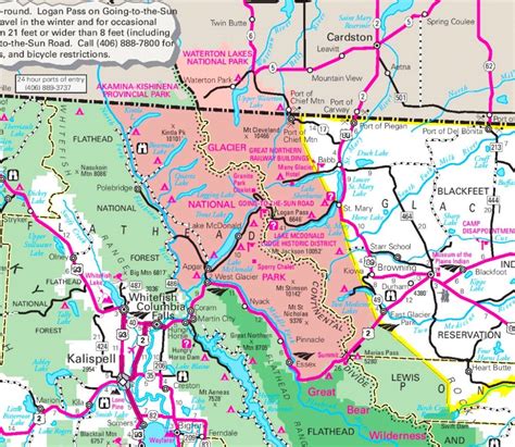 Printable Glacier National Park Map