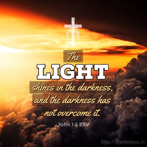 Light shines in darkness - I Live For JESUS