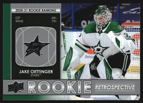 2021-22 Upper Deck Rookie Retrospective #RR4 Jake Oettinger - NM-MT - Burbank Sportscards ...