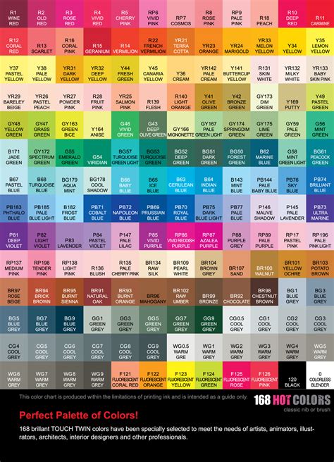 Dina Kowal Creative: Touch Marker Color Charts