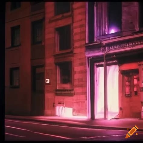 Cinematic depiction of 90s new york city street at night