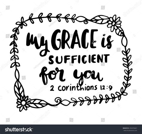 My Grace Sufficient You On White Stock Vector 452076661 - Shutterstock